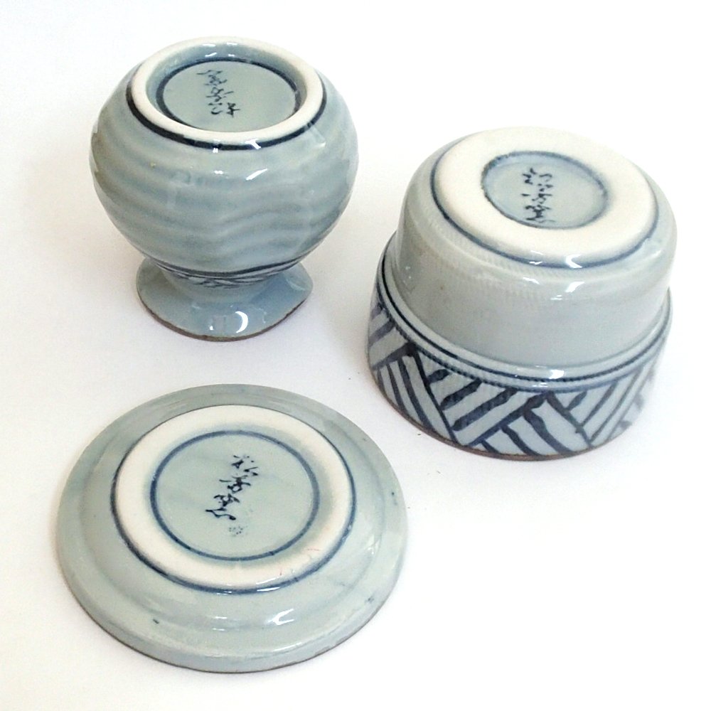 Amazon | 蕎麦猪口 薬味皿 そば徳利 セット 手描アジロ 業務用 22a495